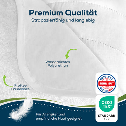 Sensalou Matratzenschoner Wasserdicht - Nässeschutz Matratzenauflage