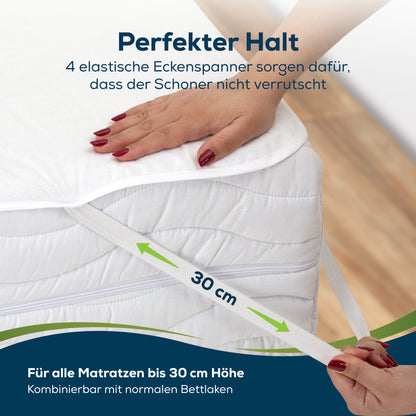 Sensalou Matratzenschoner Wasserdicht - Nässeschutz Matratzenauflage