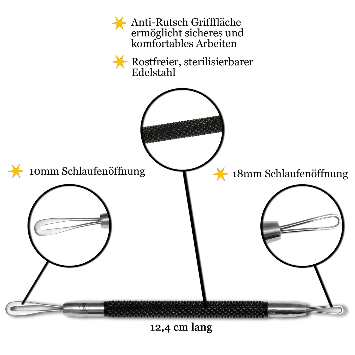 Komedonenquetscher - Mitesserentferner aus Edelstahl