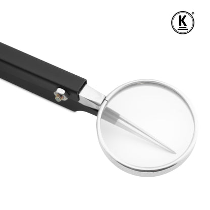 Tweezers with magnifying glass