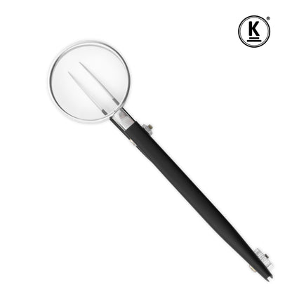 Tweezers with magnifying glass